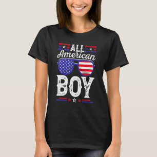 Camiseta All American Boy 4 Of July Bandera Us Gafas De Sol