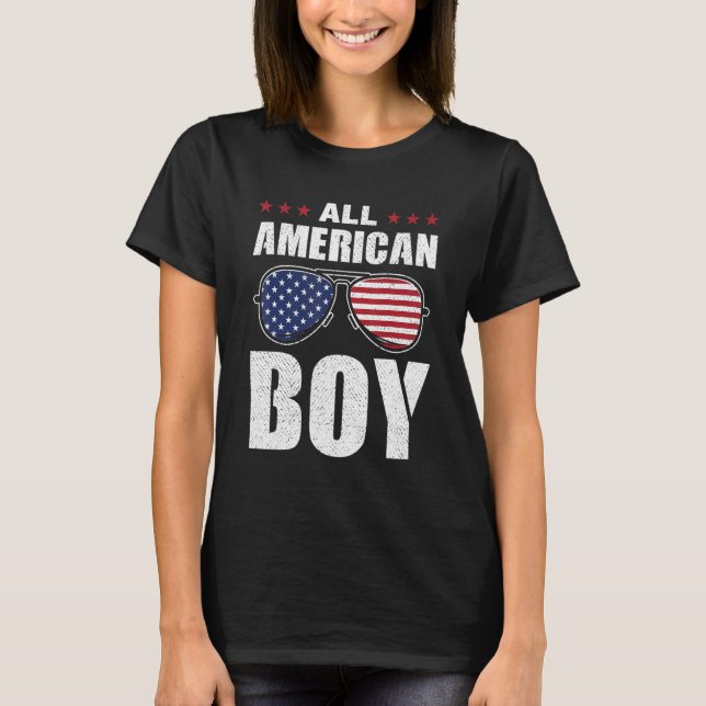Camiseta All American Boy 4 Of July Boys Sungafas USA F (Anverso)