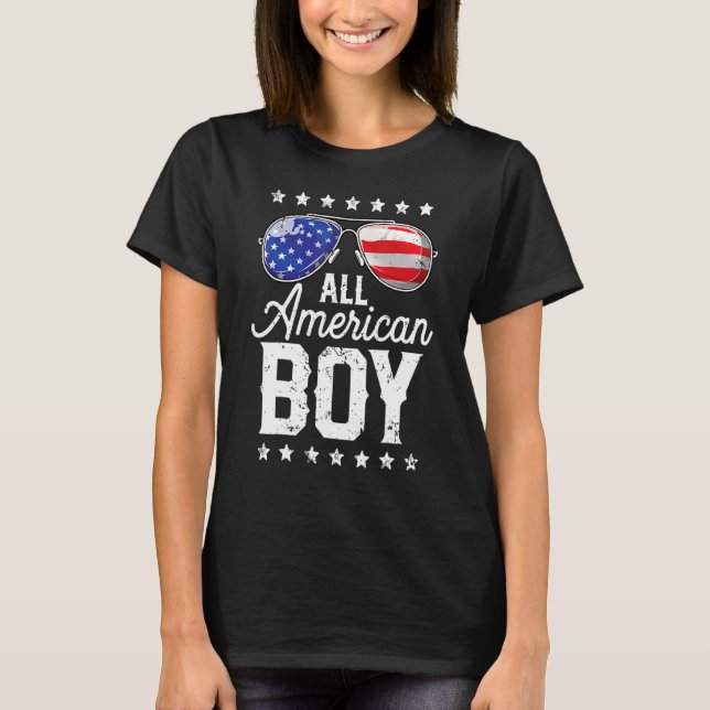 Camiseta All American Boy 4 Of July Niños Gafas De Sol (Anverso)