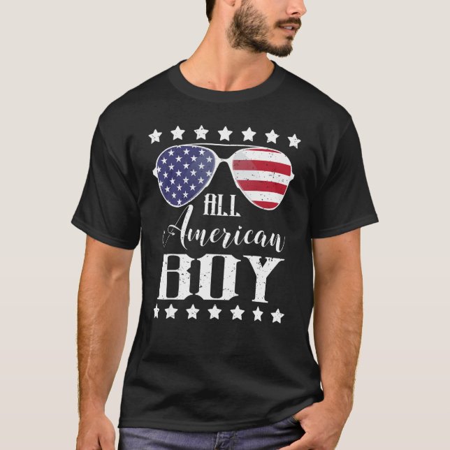 Camiseta All American Boy 4 of July Niños gafas de sol (Anverso)