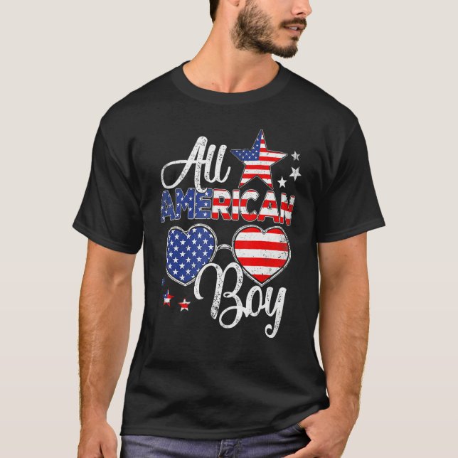 Camiseta All American Boy 4 Of July Niños Gafas De Sol (Anverso)