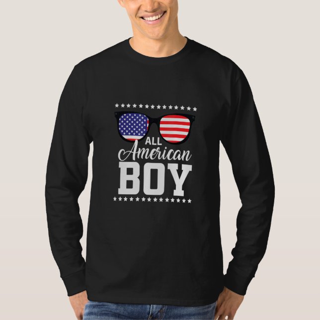 Camiseta All American Boy 4 Of July Niños Gafas De Sol (Anverso)