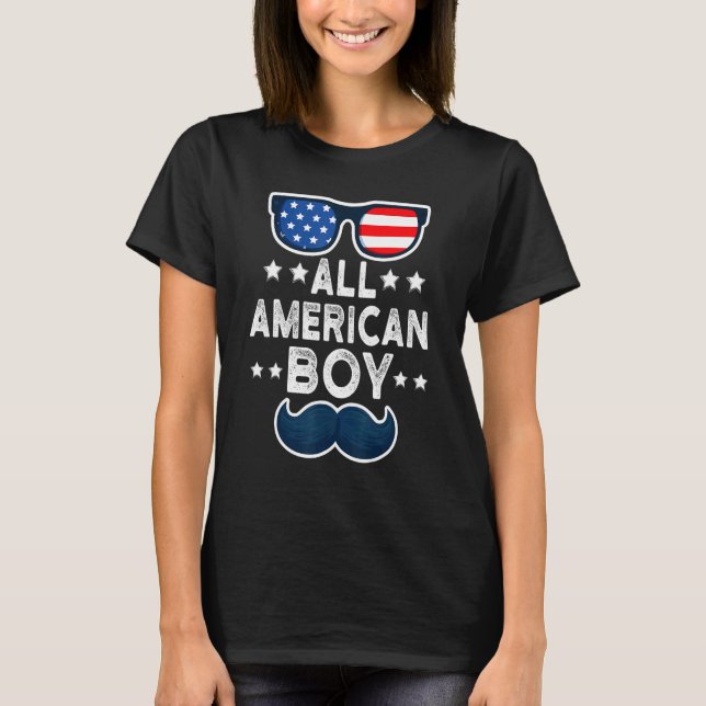 Camiseta All American Boy 4 Of July Niños Gafas De Sol (Anverso)