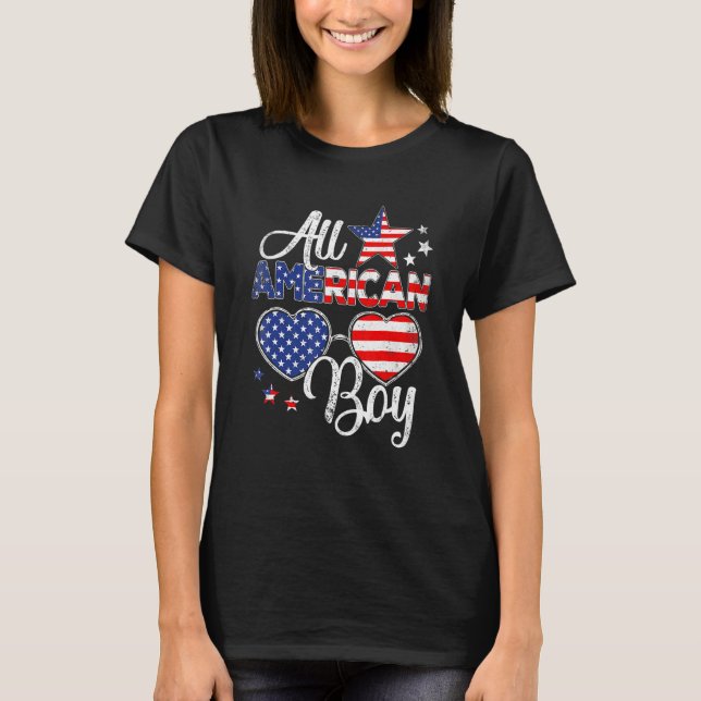 Camiseta All American Boy 4 Of July Niños Gafas De Sol (Anverso)
