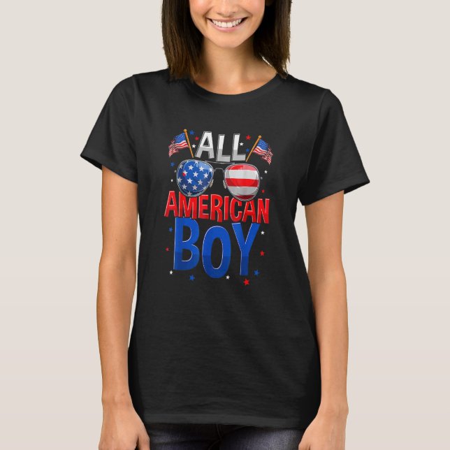 Camiseta All American Boy 4 Of July Niños Gafas De Sol (Anverso)