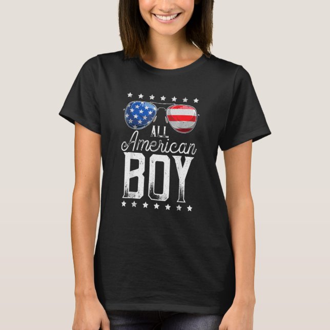 Camiseta All American Boy 4 Of July Niños Gafas De Sol (Anverso)