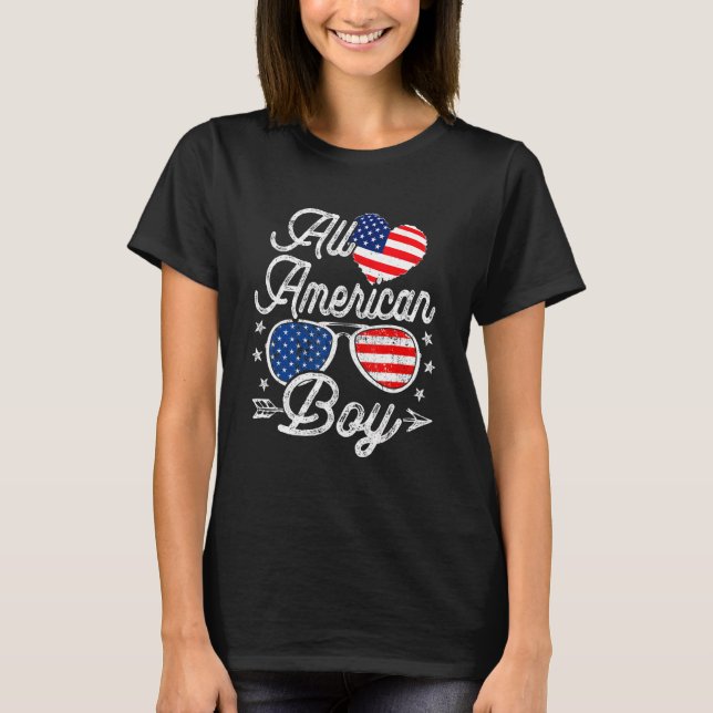 Camiseta All American Boy 4 Of July Niños Gafas De Sol (Anverso)