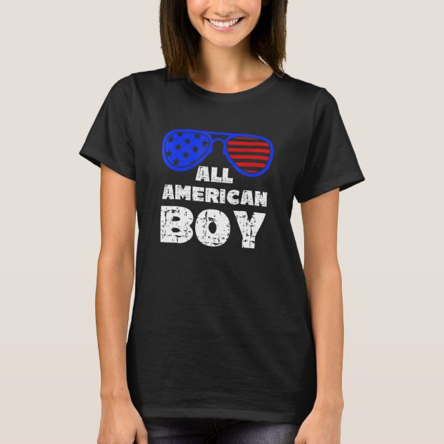 Camiseta All American Boy 4 Of July Niños Gafas De Sol (Anverso)