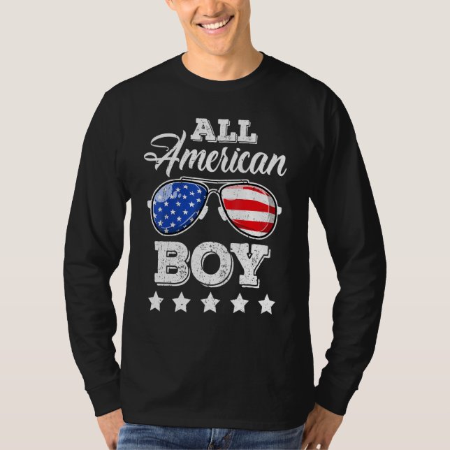 Camiseta All American Boy 4 Of July Niños Gafas De Sol (Anverso)
