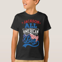 Camiseta All american boy 4th july patriotic family naming