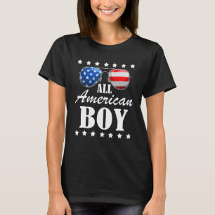 Camiseta All American Boy USA Bandera & Firework 4to