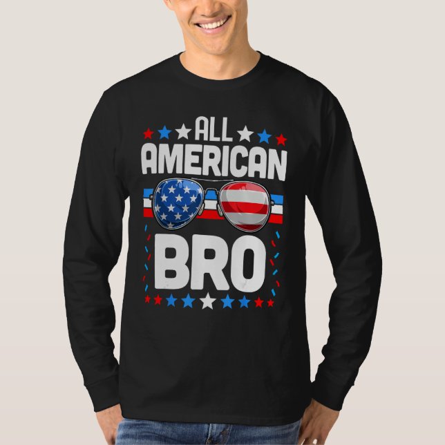 Camiseta All American BRO Matching Family Fourth 4th of Jul (Anverso)