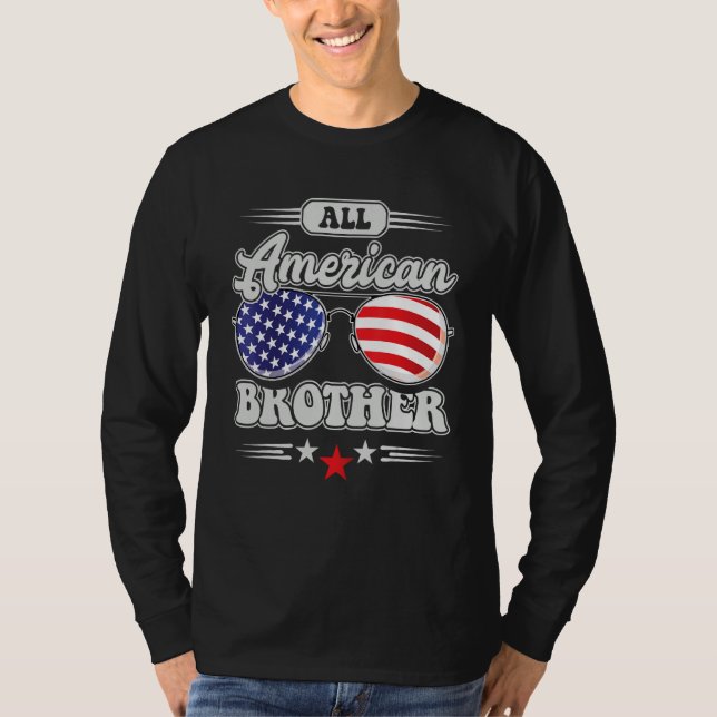 Camiseta All American Brother 4th Of July Family Matching (Anverso)