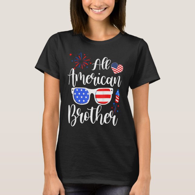 Camiseta All American Brother 4th Of July Memorial Day Matc (Anverso)