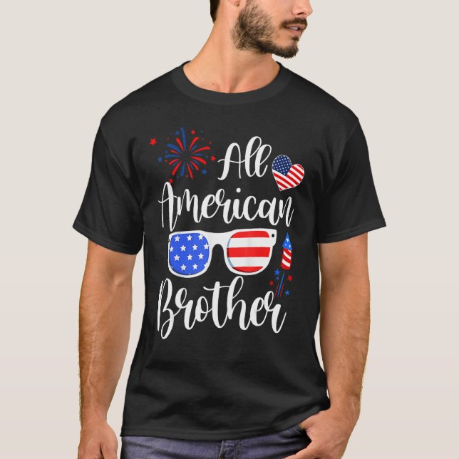 Camiseta All American Brother 4th Of July Memorial Day Matc (Anverso)