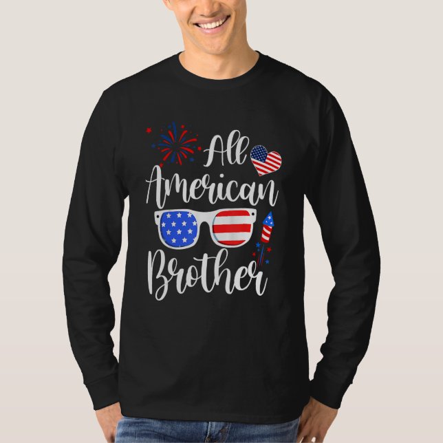 Camiseta All American Brother 4th Of July Memorial Day Matc (Anverso)