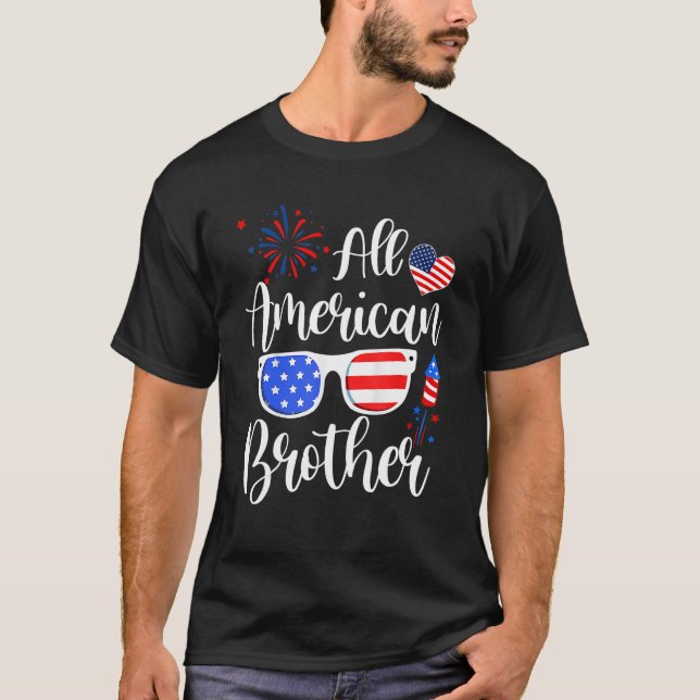 Camiseta All American Brother 4th Of July Memorial Day Matc (Anverso)