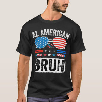 Camiseta All American Bruh Funny Patriotic Meme Shirt USA