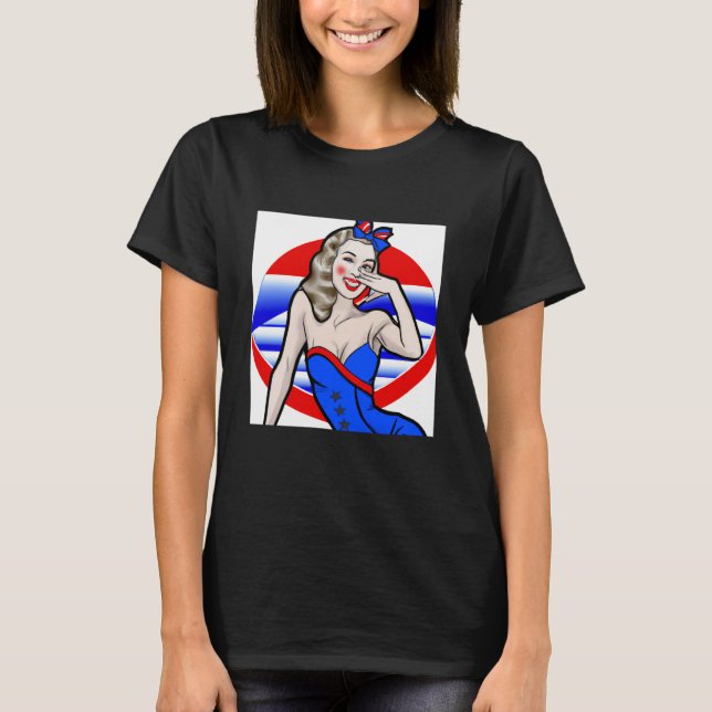 Camiseta All American Cutie Independence day July 4 Patriot (Anverso)
