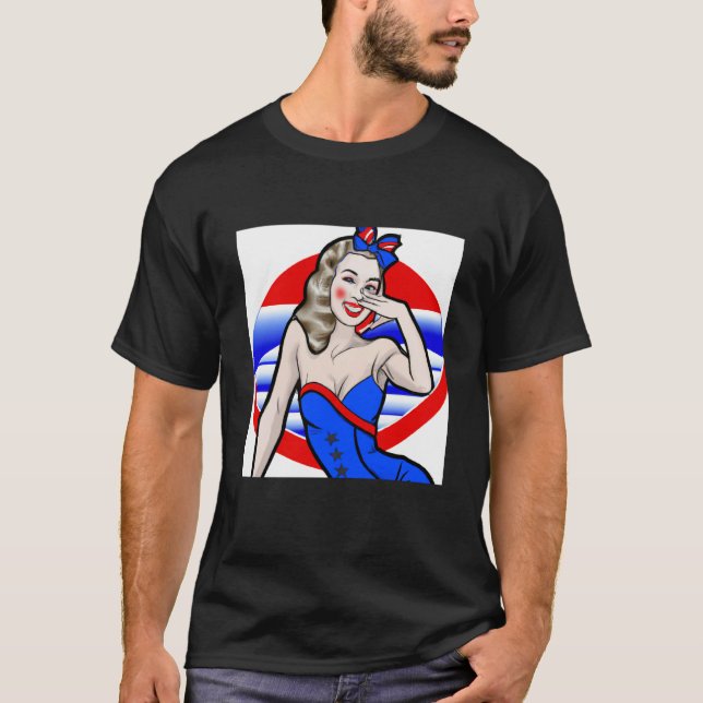 Camiseta All American Cutie Independence day July 4 Patriot (Anverso)