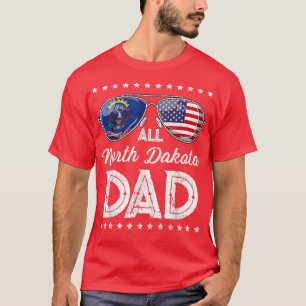 Camiseta All American Dad Father's Day North Dakota 4th Of