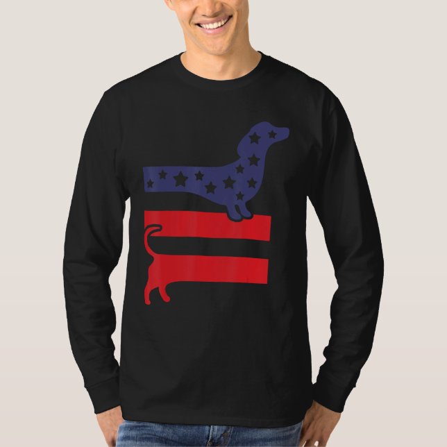 Camiseta All American Dog Mom Dog Dad 4th Of July USA Flag  (Anverso)