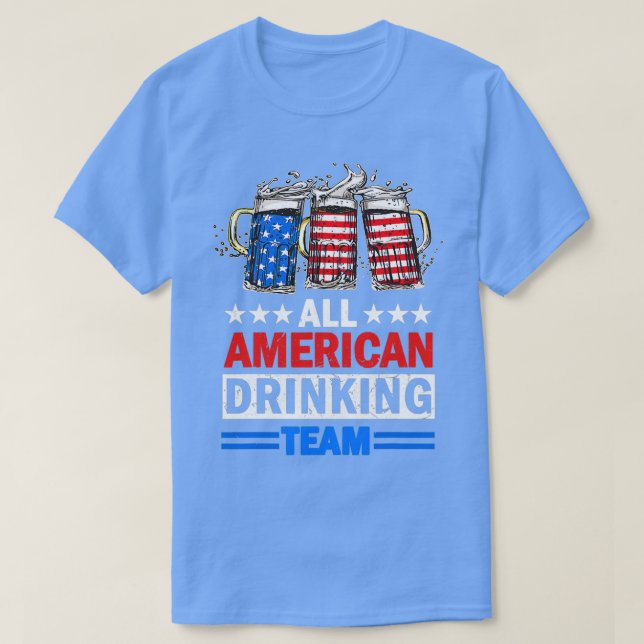 Camiseta All American Drinking Team Us Beer  (Diseño del anverso)