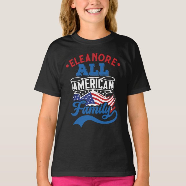 Camiseta All american family 4th july patriotic matching (Anverso)