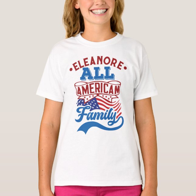 Camiseta All american family 4th july patriotic matching (Anverso)