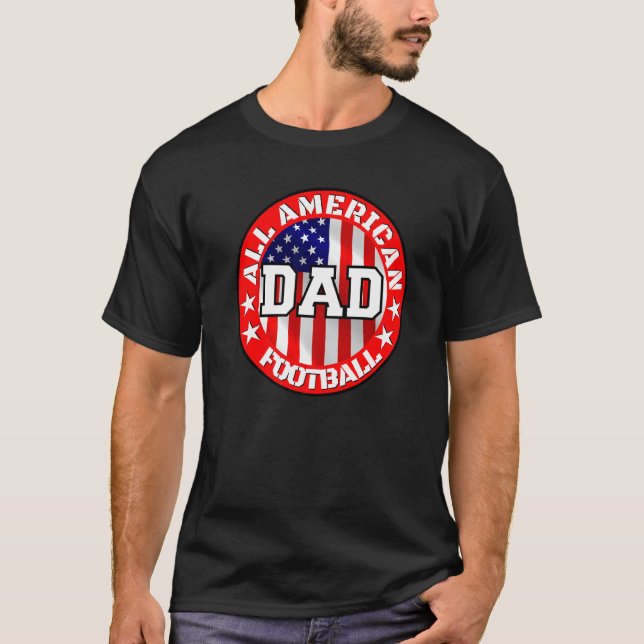 Camiseta All American Football Dad Mens Sports (Anverso)