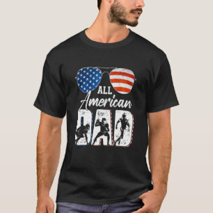 Camiseta All American Football Dad Usa Flag Sungafas 4