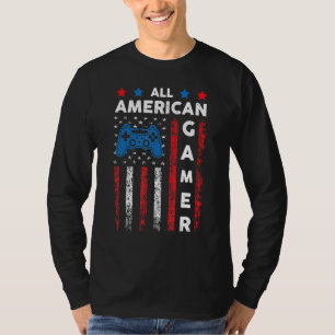 Camiseta All American Gamer Patriotic Video Game 4 Of Jul