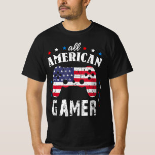 Camiseta All American Gamer Patriotic Video Game 4 of Jul