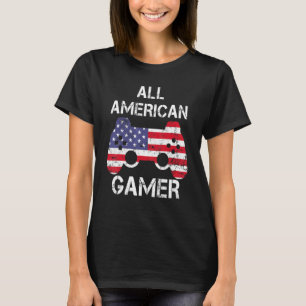 Camiseta All American Gamer Us Flag Video Games 4 July Fo