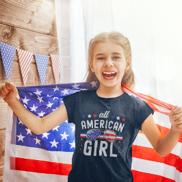 Camiseta All American Girl 4th July 
