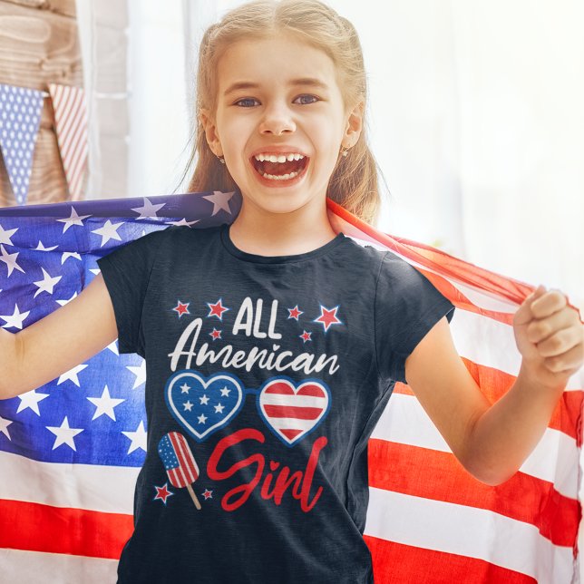 Camiseta All American Girl" 4th of July –  Patriotic Girls! (Subido por el creador)