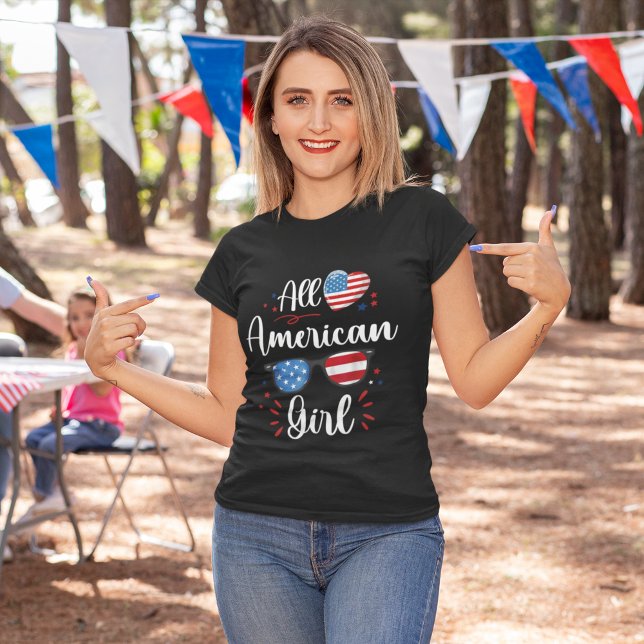 Camiseta All American Girl American Patriot Gift (Subido por el creador)