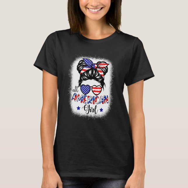Camiseta All American Girls 4th Of July Bleached  Daughter  (Anverso)