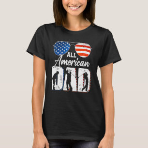 Camiseta All American Golf Dad Bandera Americana Gafas de s