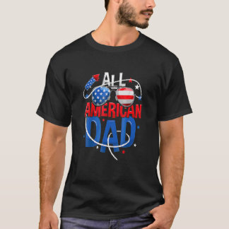 Camiseta All American Grandpa 4th Of July Family Matching S