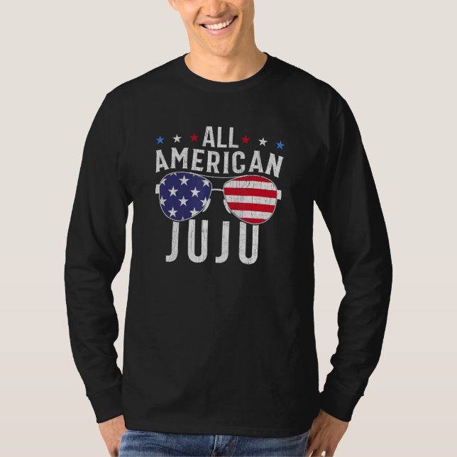 Camiseta All American Juju USA Flag Sunglasses 4th Of July  (Anverso)