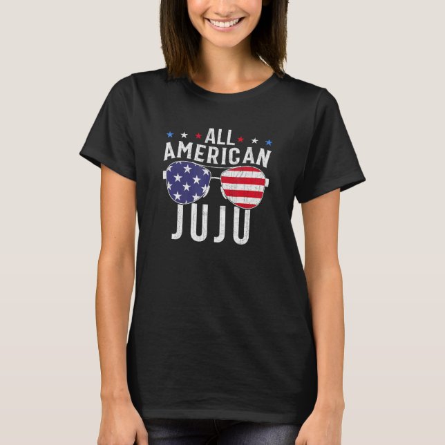 Camiseta All American Juju USA Flag Sunglasses 4th Of July  (Anverso)