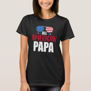 Camiseta All American Papa 4 Of July Patriotic Family Mat