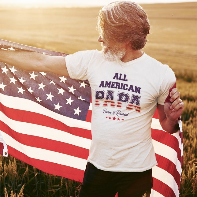 Camiseta All American Papa Patriotic 4 de julio (Subido por el creador)