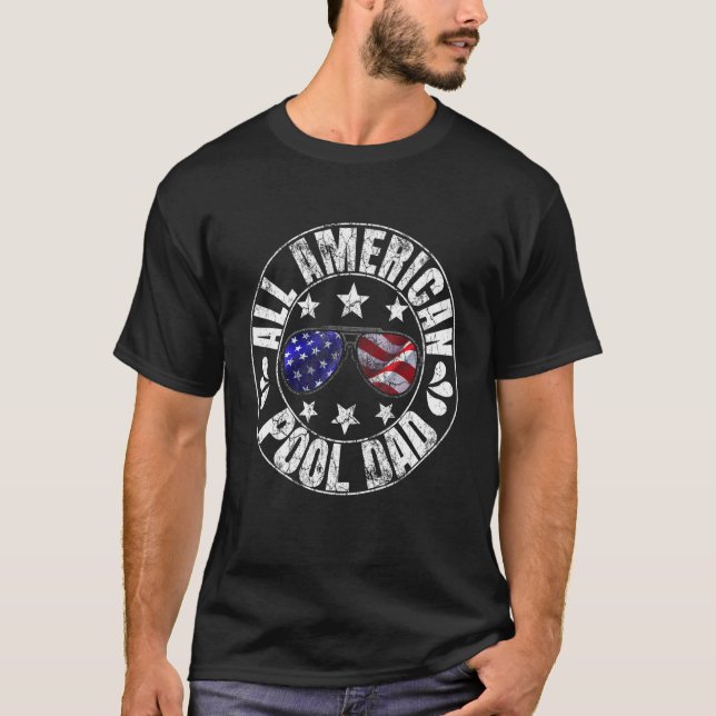 Camiseta All American Pool Dad Life Summertime Guay Swimmin (Anverso)