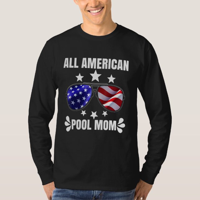 Camiseta All American Pool Mom Life Summertime Guay Swimmin (Anverso)
