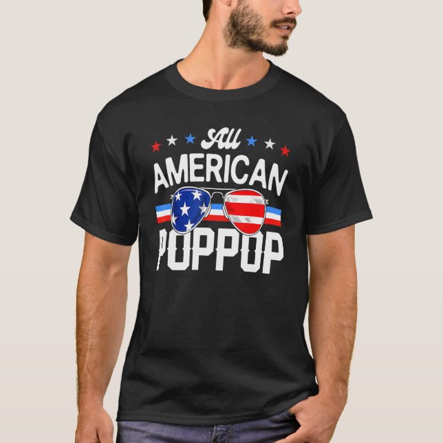 Camiseta All American PopPop 4th of July Family Matching Su (Anverso)
