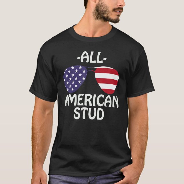 Camiseta All American Stud celebra el Día de la Independenc (Anverso)