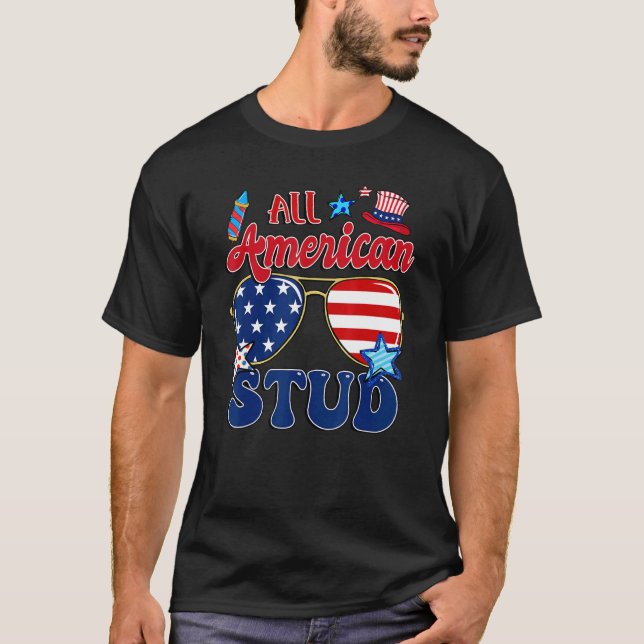 Camiseta All American Stud Gafas de sol Bandera Americana 4 (Anverso)