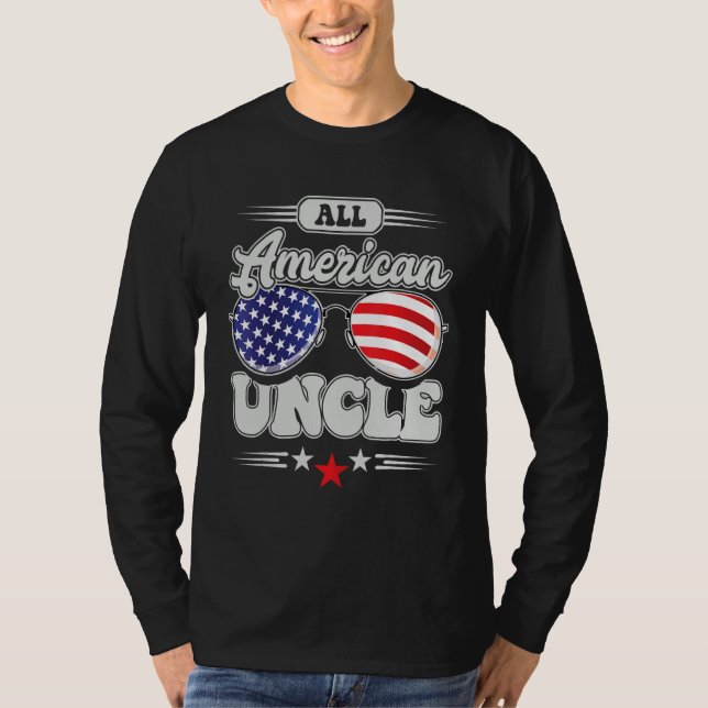 Camiseta All American Uncle 4th Of July Family Matching (Anverso)